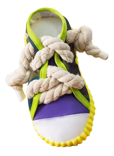 Perro Bite Tug Juguete Squeaky Borde De Zapato Amarillo