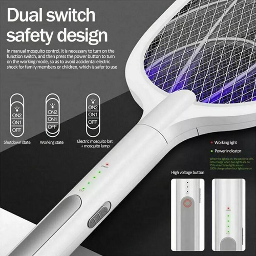 .raqueta Matamoscas Eléctrica Usb.