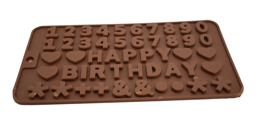 Molde Silicona Números Y Happy Birthday