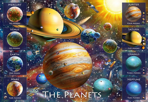 Ravensburger  The Planets Rompecabezas Azul, 19 X 14