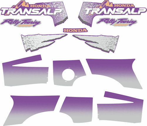 Calcos Para Honda Xl600v Transalp Kit Completo 98 99 Violeta