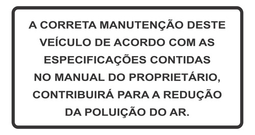 Adesivo Parabrisa Indica Manutenção Chevrolet Opala Caravan 