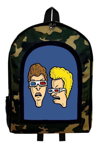 Mochila Camuflada Beavis Y Butt-head Nueva Coleccion Mod 42