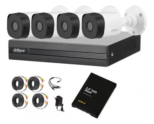 Dahua Kit Seguridad Dvr 4 Ch Hdmi P2p + 4 Camaras Full Hd 