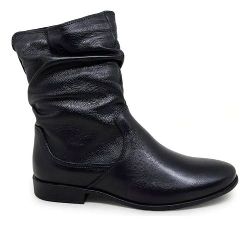 Bota Perlatto Casual Feminina Modelo Básico Cano Franzino