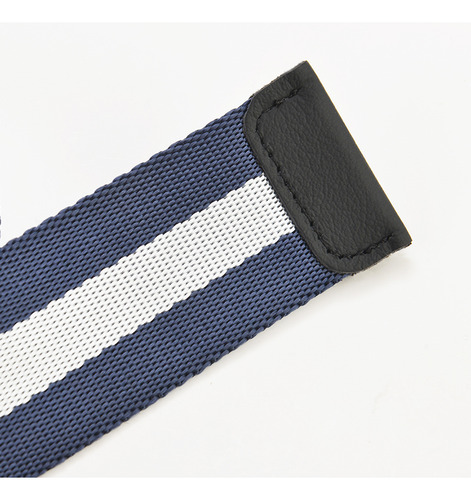 Cinturón De Lona Con Hebilla Doble Para Hombre, Pantalones C
