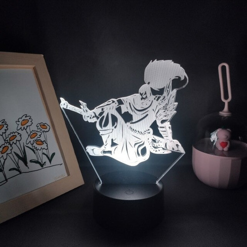 Lol Juego Figura La Imperdonada Lámpara Yasuo 3d Led Rgb Neo