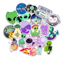 Comprar Stickers Calcos Vinilo Espacio Ovni X20 Apto Agua Termo Auto