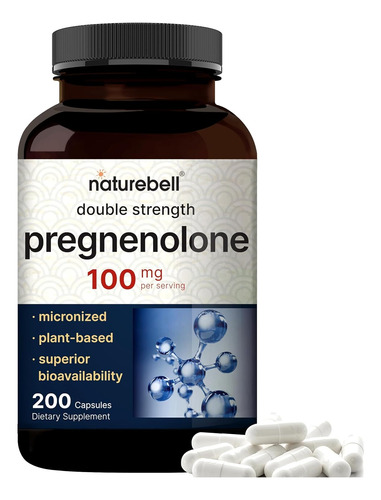 Pregnenolona 100mg Equilibrio Hormonal Fx Cognitivas 200caps