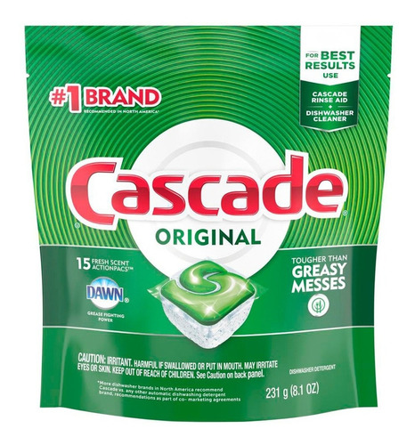 Cascade Original Actionpac Detergente Para Lavavajillas X 15