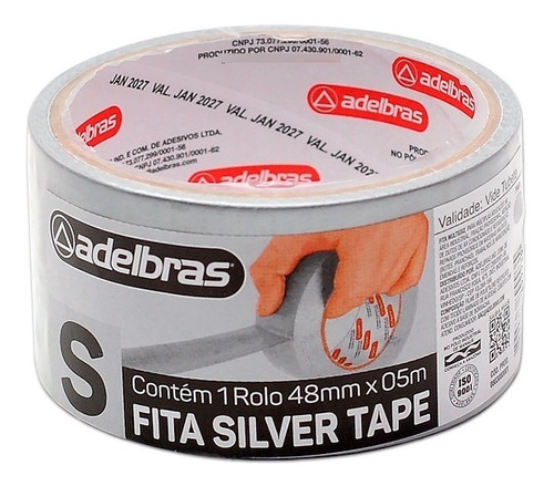 Fita Adesiva Reforçada Silver Tape 48mm X 5m