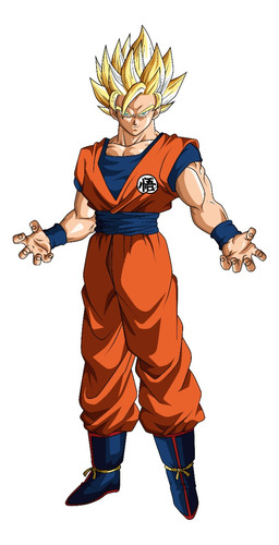 Poster Goku Ssj2 Dragon Ball Z Adhesivo 140x70cm Gigant 