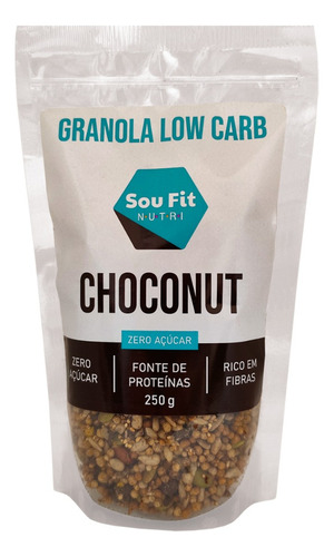 Granola Low Carb Choconut Zero Açucar 250g - Sou Fit Nutri