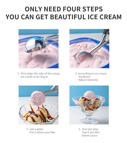 Cucharas Para Helado, 1 Unidad, Cucharas Para Postres, Bolas