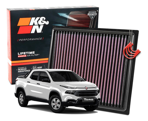 Filtro Ar Esportivo Ken 33-5034 Fiat Toro 1.8 16v Flex 2017