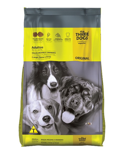 Threedogs Adultos Med/gdes 20 Kg + 2kg Extra Regalo!!