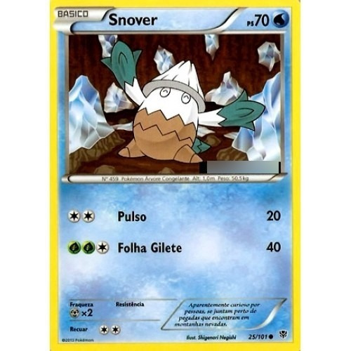2x Snover - Pokémon Água Comum 25/101 - Pokemon Card Game