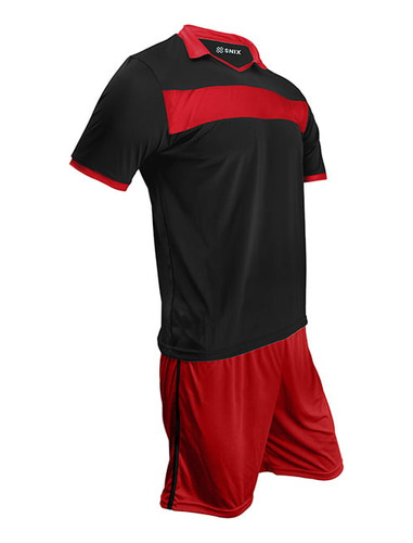 Uniforme De Futbol Infantil Zid Negro/rojo + Calcetines