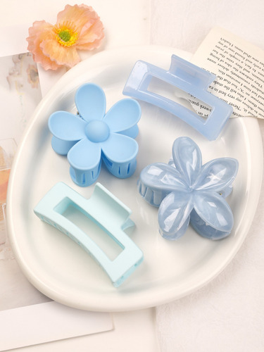 Juego De Pinzas Para El Cabello Garra Fuerte Para Mujer 4pc