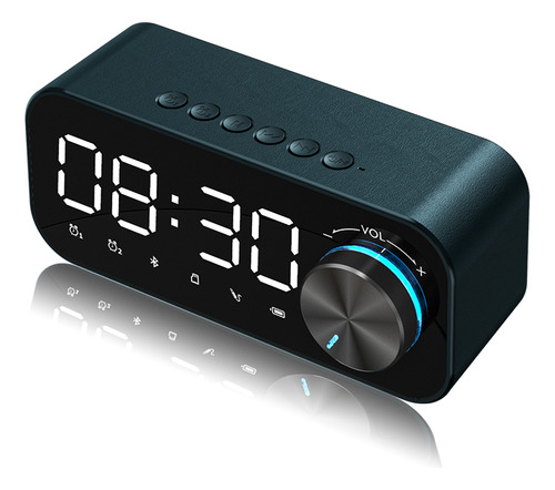 Radio Reloj Despertador Bluetooth Recargable Led Tarjeta Tf