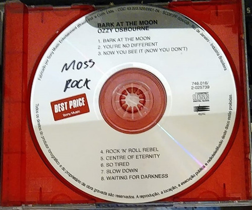 Cd Ozzy Osbourne Bark At The Moon Best Price (Usado)