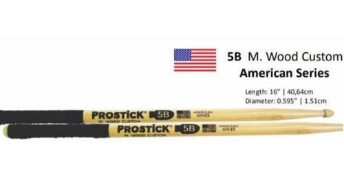 Kit Baqueta 3 Par 5b M+2 Par 5b N Prostick Usa+bag