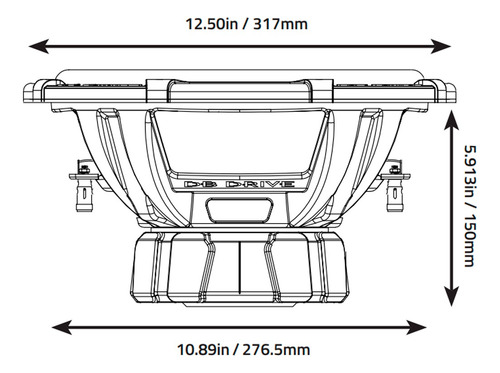 Subwoofer Db Drive Spw12d4 12 PuLG 1250w Máx 600w Rms 4 Ohms