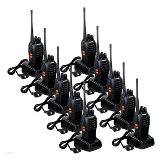 Lote De 10 Walkie Talkie Baofeng Bf-888s Facturado