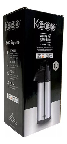 Termo Para Agua Calliente Sifon Keep Capacidad 1 Litro