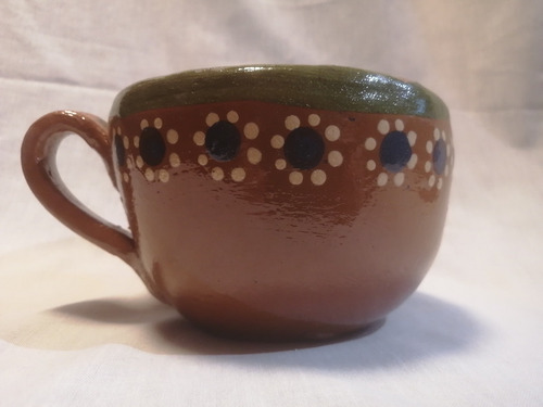 Cerealera O Taza Jumbo De Barro 13cm Diametro 2 Pz Artesanal