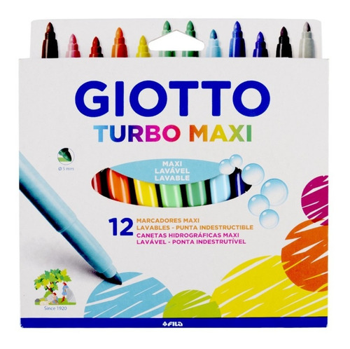 Marcador Grueso Giotto Turbo X 12