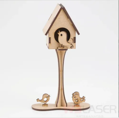 comprar 2 Casas De Passarinhos Enfeite Mdf Provençal Tamanho Médio 