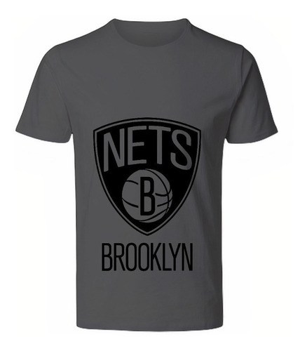 Polera Brooklyn Nets Nba Estampadas Algodon    