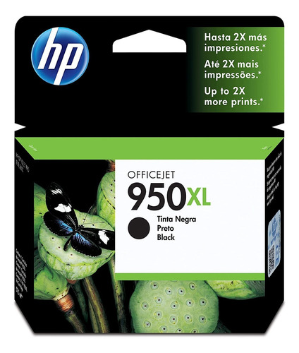 Cartucho de tinta preta HP 950xl preto 53ml