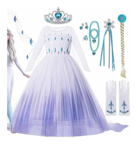 Disfraz De Frozen 2 De Disney For Niña, Princesa Elsa,