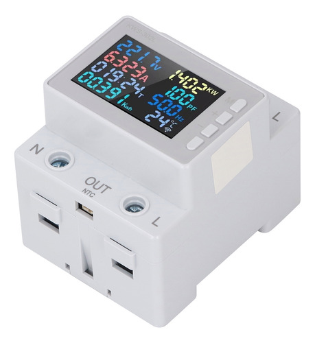 Medidor De Potencia Monofásico Con Pantalla Lcd Energy Color