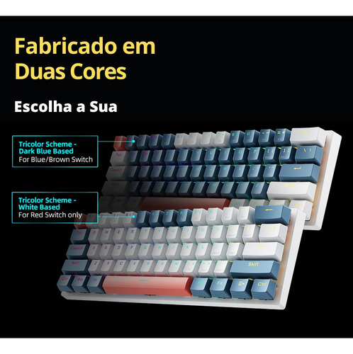 Teclado Mecânico Machenike K500-b61, Teclado Mecânico