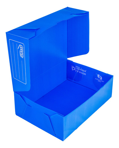Caja Archivo Plastica Oficio Plana Reforzada Mega Pack 50u 36x25x12 De Altura Con Tapa Apilable Lavable