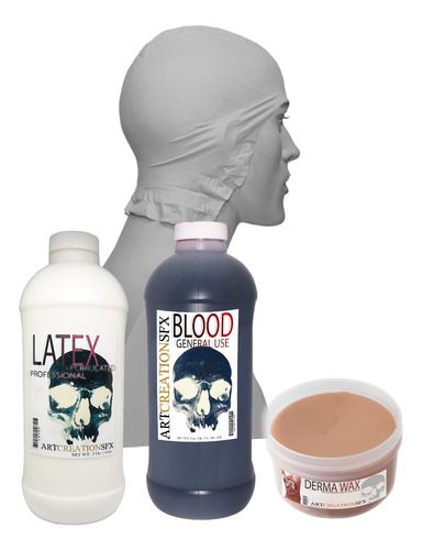 Calva + Carne Artificial + Látex 1l + Sangre 1 L. Artcrea