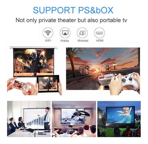 Proyector Portátil Hd Wifi Para Android Hdmi Exterior