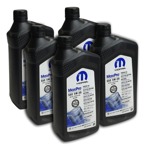 Aceite Motor Maxpro Mopar 5w-30 Api Sp 946ml Pack X5