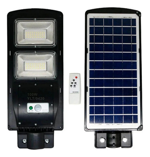 Luminária Pública Led Solar 100w Com Sensor Fotocélula