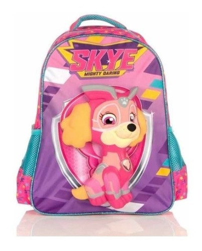 Mochila Backpack Paw Patrol Skye Mighty Daring Primaria Atm Color Rosa