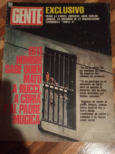 Revista Gente Alfonsín Pinochet 29 3 1984 N975