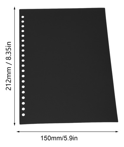 Protector De Papel Negro, 50 Unidades, Tapa De Encuadernació