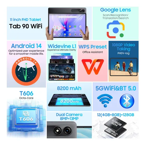 Tablet Blackview 11 Pulgadas Android 14 12 Gb Ram 128 Gb Alm