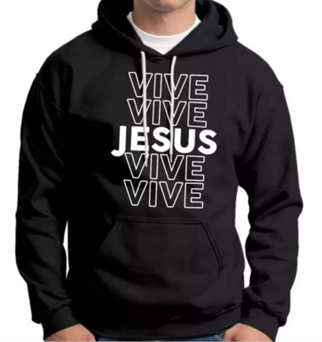 Buzo Hoddie Canguro Jesús Vive Ropa Cristiana Uruguay 