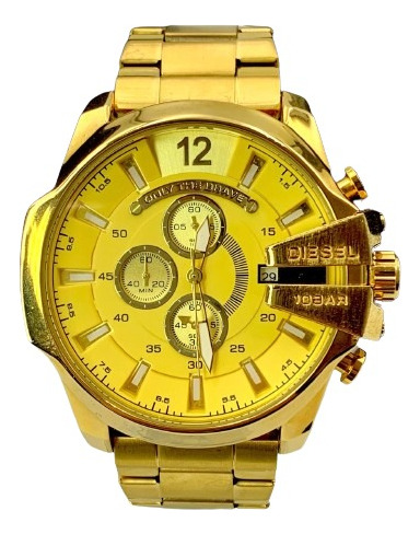 Reloj Masculino Diesel Dorado/amarillo A Prueba Dagua