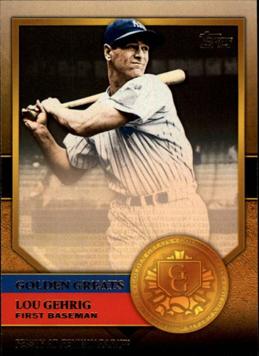 2012 Topps Golden Greats Gg-2 Lou Gehrig Yankees Tarjeta De 