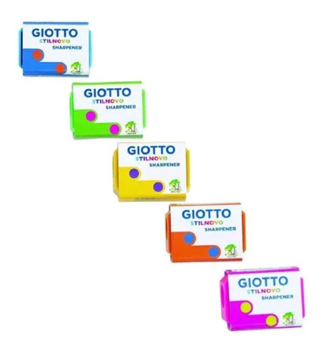Pack X 5 Sacapuntas Giotto Plastico Colores Surtidos